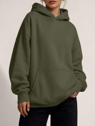 Image of Trendy Queen Women Oversized Hoodies Fall Outfits | Gentle Skin Feel, Aesthetic Drop Shoulder, Large Kangaroo Pocket, Seamless Daily Outfit Match
