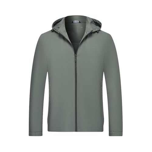 Chaqueta informal de primavera con capucha cómoda de caballero ligera 5
