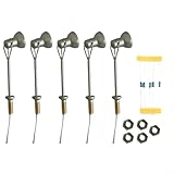 Höhe mit Mast ca. 36mm HEIBTENY 5 Stück LED Flutlichtstrahler Modell Lichter 20 MA 3 V, Messing OO/HO-Skala Maßstab LED Lampen & Beleuchtung Für DIY Miniaturszenen Layout