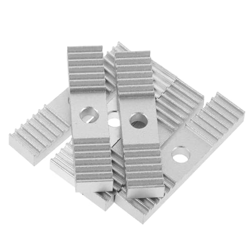 iplusmile 6pcs Aluminium Alloy Timing Belt Fixing Pieces with Gear Clamps for 3d Printer Accessories, Silver, Improving 
