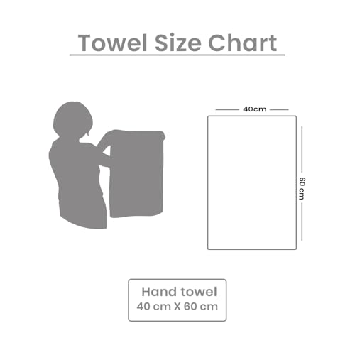 Image of Sassoon Melrose 100% Cotton 2 Piece Hand Towel Set, 400 GSM, Light Taupe (40cmX60cm) - Highly Absorbent, Soft Material, Perfect for Daily Use