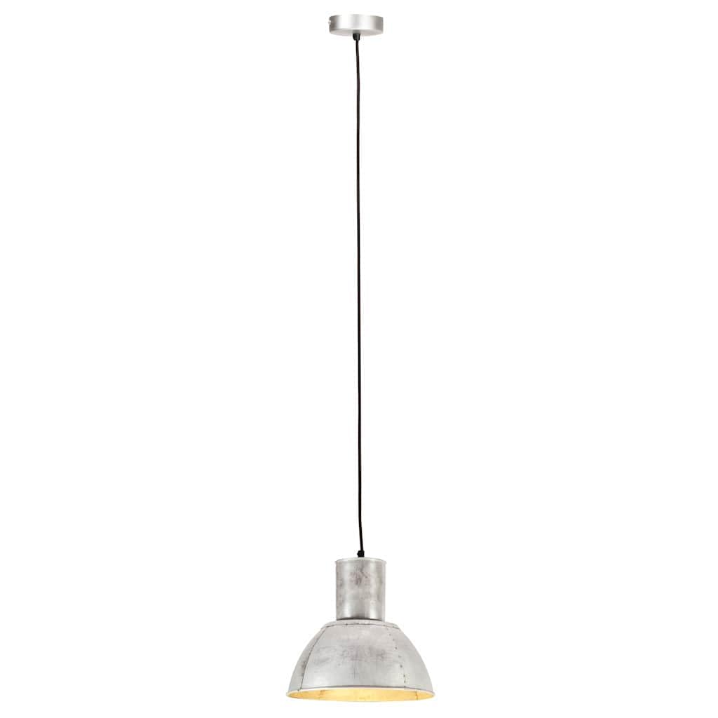 Lampa wisząca okrągła 25 W E27 28,5 cm srebrna