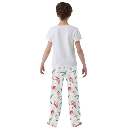 Boys' Pants Christmas Candy Canes Twigs Long Bottoms Jogger Pants Elastic Waist Trousers with Pockets S-XL3