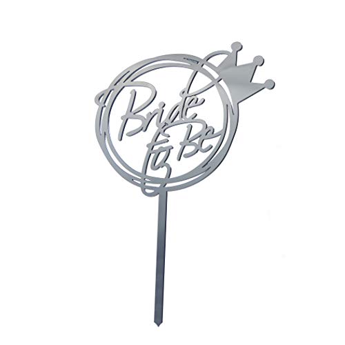 Miss Bakery's House® Cake Topper - acrylique - Bride to be - rond avec couronne - noir - Décoration de gâteaux Cover