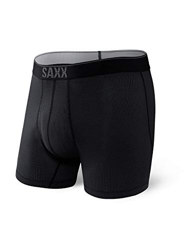 Saxx Underwear Co. Daytripper Lot de 2 caleçons Boxeurs avec Pochette pour Homme, Noir II, Medium