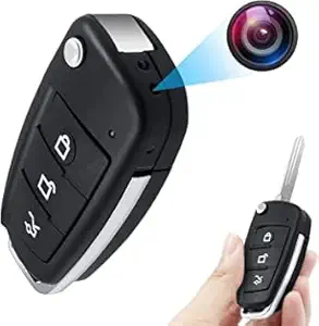 MAYUMI HD 1080p Mini Spy Camera Hidden Night Vision Spy Keychain Camera | Small Security Car Key Cameras Surveillance Tiny Cam Nanny Cams Like a Car Key Indoor Outdoor Security Use