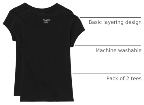 Image of The Children's Place Girls Basic Short Sleeve Layering Tee
