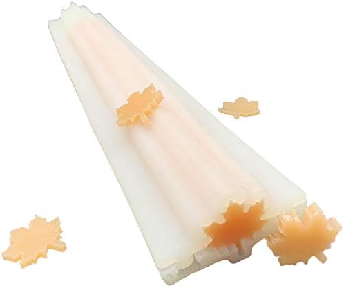 EchoDone Maple Leave Tube Column Silicone Soap Candle Mold Embed Soap Making Supplies Silicone Mold for Soap