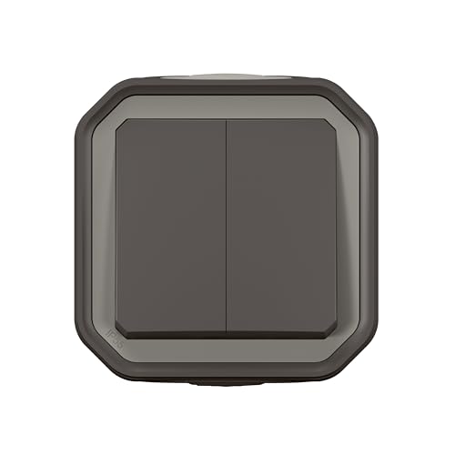 Legrand Plexo Double 3-Function Control 10A IP55 Complete Surface-Mounted Anthracite, charcoal - Image 3