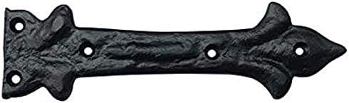 Miniatura 2 de Adonai Hardware Adonijah - Correa de hierro fundido antiguo falsa o falsa o falsa o falsa (6.5 pulgadas x 12 unidades, negro mate) para puertas de
