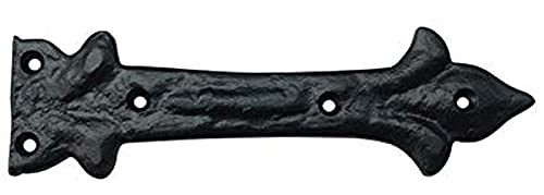 Image of Adonai Hardware Adonijah Antique Cast Iron Strap False or Faux or Dummy Hinge Front (6.5 inch x 20 Pack, Matte Black) for Barn Doors, Gates, Cabinets, Wooden Box, Furniture, Chest, Trunks and Sheds