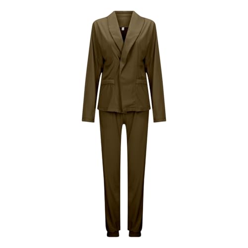 Ensemble de blazer élégant et pantalon ajusté haute finition - 4