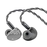 Linsoul Kiwi Ears Cadenza II 10mm Titanium Moniteur Intra-auriculaire, �couteurs HiFi filaires IEM avec KARS 2.0, �quilibre Tonal pr�cis, Plaque Frontale CNC pour Musiciens Audiophiles Joueurs (Gris)