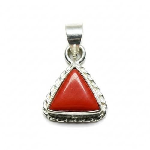 Pendentif en argent sterling 925 avec pierre précieuse naturelle de 3 carats triangle