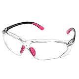 gafas de seguridad 3m homecenter  Safeyear Mujer Gafas de Seguridad antirrayas, EN166, Certificación SG003, Antivaho, Protección UV, para Mujeres, Antivaho, Z87, (Normal, Rosa)