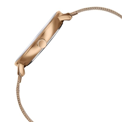 Image of Sonata Sleek Black Dial Stainless Steel Strap Analog Watch for Women-8191WM01