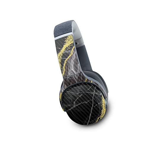 Image of MightySkins Carbon Fiber Skin Compatible with Skullcandy Crusher Evo Wireless - Black Marble Glitter | Protective, Durable Textured Carbon Fiber Finish | Easy to Apply
