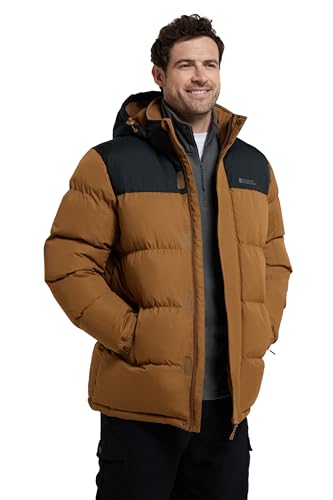 Mountain Warehouse Snow Mens Padded Jacket - Fleece Lined Hood Puffer