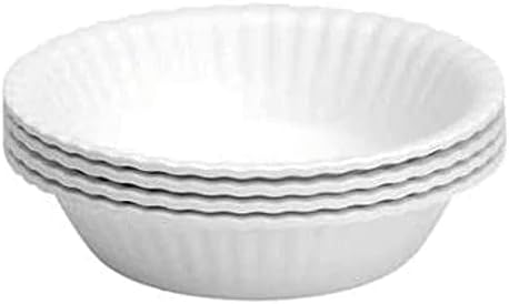 ANEEQA Paper Bowls Disposable Bowls White Disposable Bowls Serving Party Office Picnic Snack Soup Sauce Home Kitchen BBQ Birthday Christmas Biodegradable Compostable Hot and Cold Food(25 Pack)
