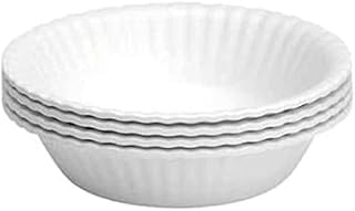 ANEEQA Paper Bowls Disposable Bowls White Disposable Bowls Serving Party Office Picnic Snack Soup Sauce Home Kitchen BBQ Birthday Christmas Biodegradable Compostable Hot and Cold Food(25 Pack)