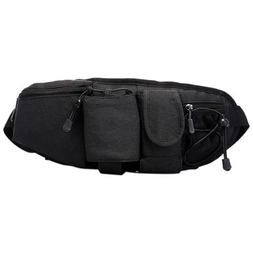 Cinturón para correr con botella de agua, riñonera delgada para correr, bolsa de hidratación multifuncional para hombres y mujeres, bolsillo para teléfono de montañismo, Black, Refer to description