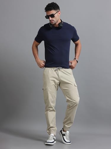 Image of U.S. Pitchers Mens Twill Laffer Cargo Joggers I 6 Pocket Utility Pants I Stylish Comfort Fit I 12 Colors I Sizes 30 to 38