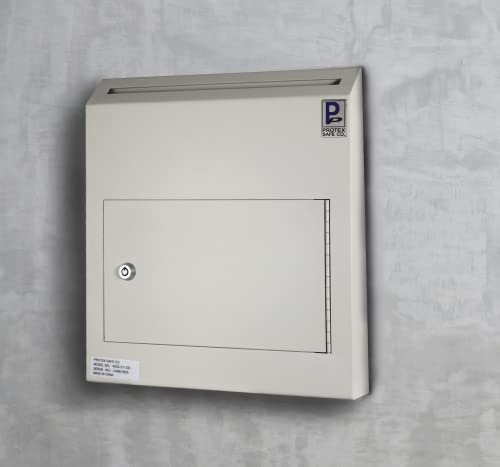 Protex Wds-311-Dd Through-The-Wall Drop Box, For Cash, Checks And Envelopes,Piano Hinge,Pre-Drilled Anchoring Holes,Metal Baffle,Adjustable Metal Frames, Double Steel Door #TOP7