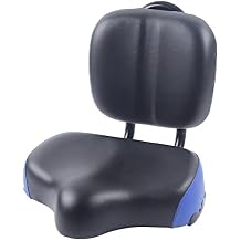 Bike Seat with Backrest, Oversized Comfort Tricycle Seat Replacement Bicycle Leather Saddle Extra Wide Bike Seat for Men and Women