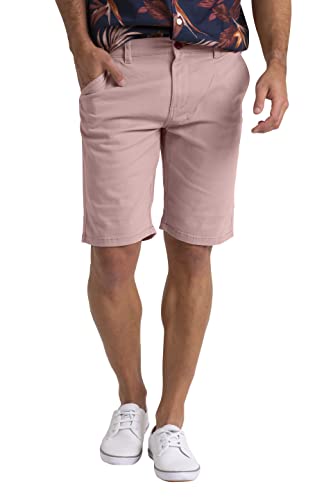 westAce Mens Summer Chino Shorts Slim-fit 9" Classic Cotton Casual Golf Beach Holiday Joggers Essential Half Pant All Waist Size 30W-40W (Baby Pink, 32W)