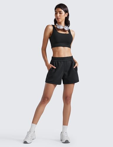CRZ YOGA SoftAura Sweat Shorts Women Casual 4” High Waisted Modal for Lounge Athletic with Pockets Drawstring3