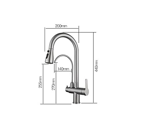 Robinet de cuisine télescopique extractible pour évier de bar