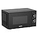 Hyundai 800W 20L Black Solo Microwave, Dial Control, Stainless Steel Interior, Defrost Function, 6 Power Levels, 24.5cm Turntable