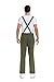 UMESOUL Men's Denim Bib Overalls Slim Fit Stretchy Fashion Jean Jumpsuit, Green, 32