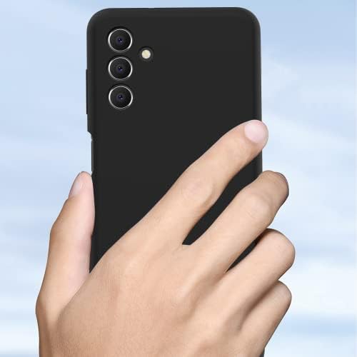 VAKS Liquid Silicone Phone Case for Samsung Galaxy A13 5G,Shockproof Anti-fingerprint Anti-scratch Slim Thin Soft Gel Rubber Cover for Samsung Galaxy A13 5G (6.5 inch,2021),Black