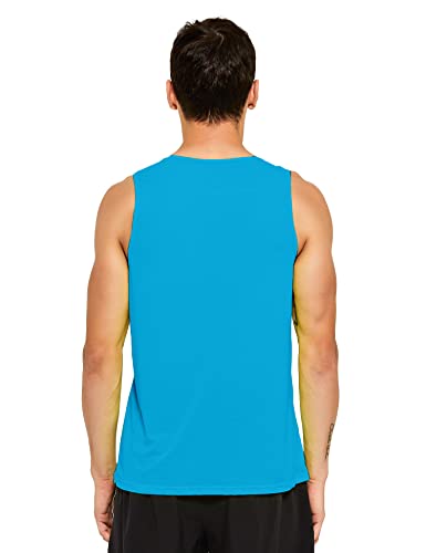 Image of DEMOZU Men's Neon Running Athletic Workout Tank Top Quick Dry Swim Beach Pool Gym Tank Top Sleeveless Muscle Shirts