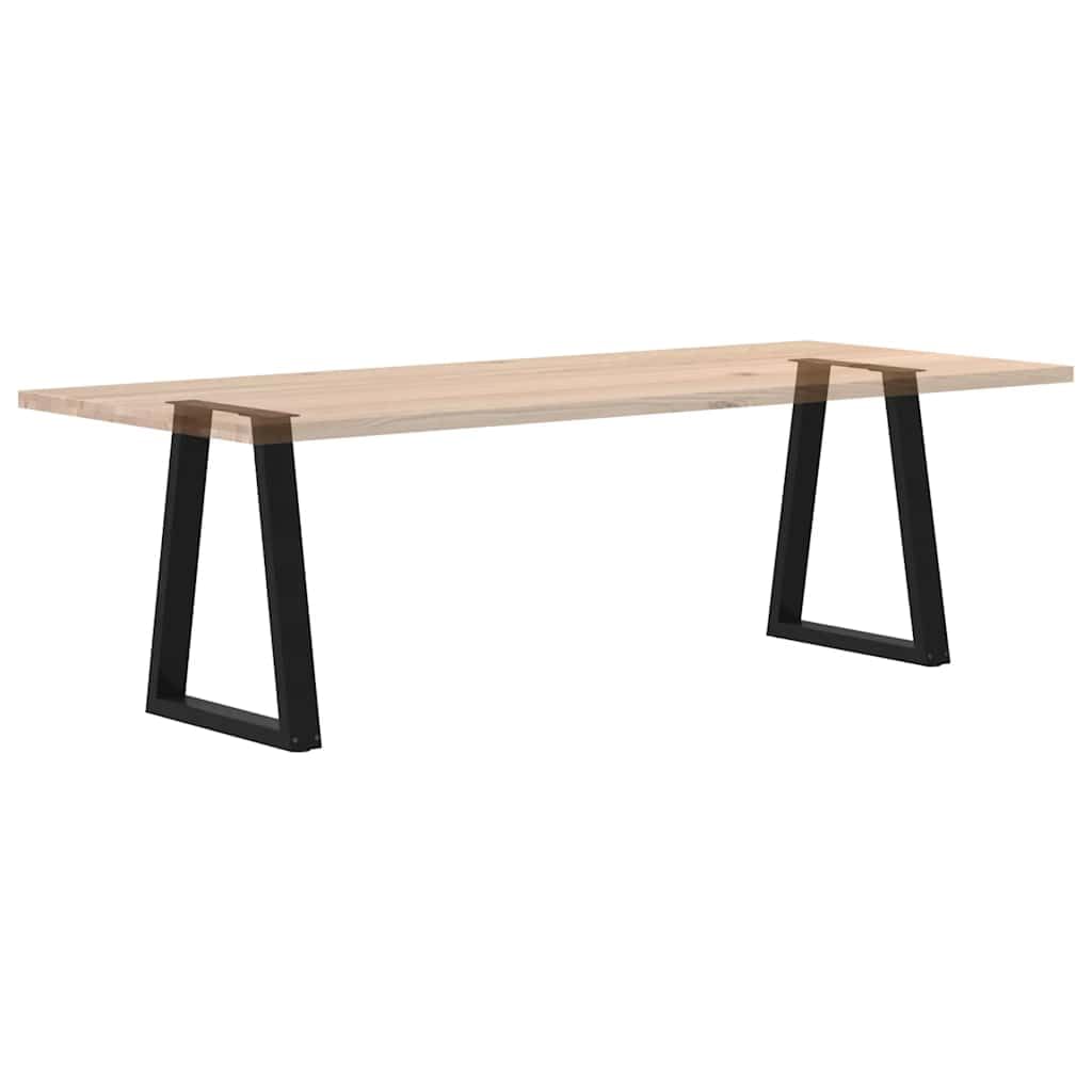 vidaXL Gambe per tavolo da pranzo a forma di V 2 pz nere 60x(72-73,3) cm in acciaio