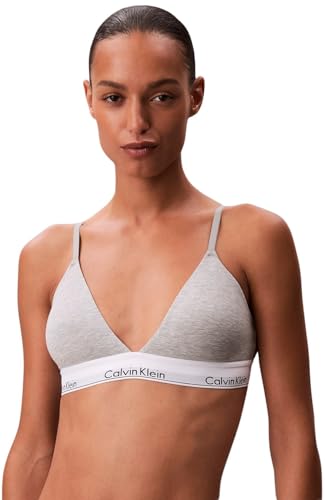 Calvin Klein Soutien-Gorge Triangle Femme Lightly Lined avec Basque Élastique, Gris (Grey Heather), M