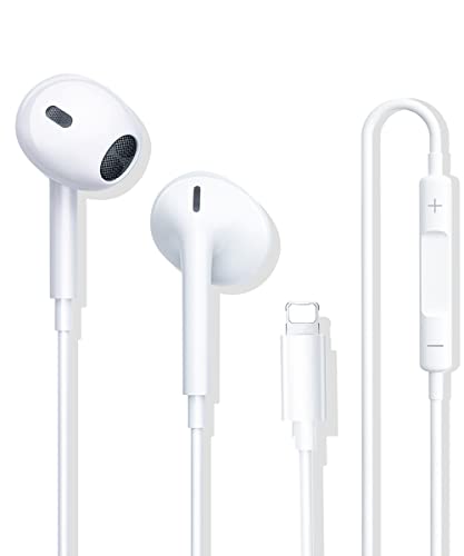 XINSHIKEJI Headphones, Phone Wired Earphones Built-in Microphone and Volume Control Noise Cancellation In-Ear Wired Earbuds, Headphones Compatible with iPhone 14/13/12/11/SE/XR/XS/8/7