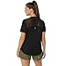 ASICS Women's Road V-Neck Short Sleeve TOP Running Apparel, S, Performance Black