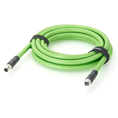 PROFINET M8 D-Code 4 Pin Male to Female Extension Cable 100Mbps CAT5E SFTP Shielded Industrial Ethernet Cable High Flex Drag Chain for PLC, EtherCAT, EtherNet/IP, Robotics, I/O Modules (3M/9.84FT)