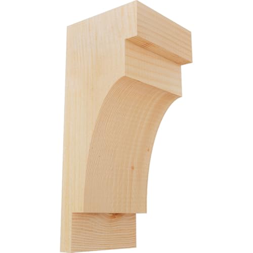 Ekena Millwork COR06X06X14MED00RDF 6"W x 6"D x 14"H Mediterranean Rough Sawn Corbel, Douglas Fir