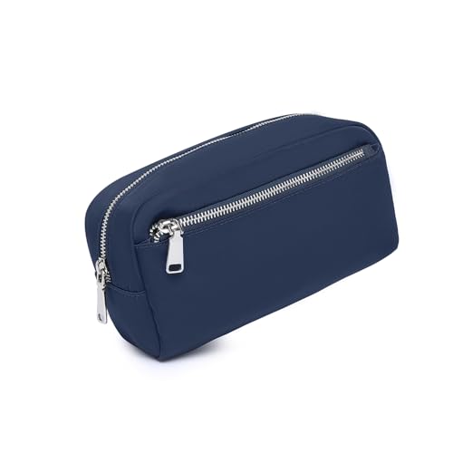 YONBEN Nylon Female cosmetic bags Canvas toiletry bags Wash bags with large capacity Simple design (Nylon/Navy Blue)