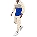 Tute Due Pezzi da Uomo Completi Sportiva da Ginnastica Felpa con Cappuccio e Pantaloni Tuta Cotone Fitness Elastico Completo Uomo Elegante Palestra Invernale Completo per Jogging Training Casual