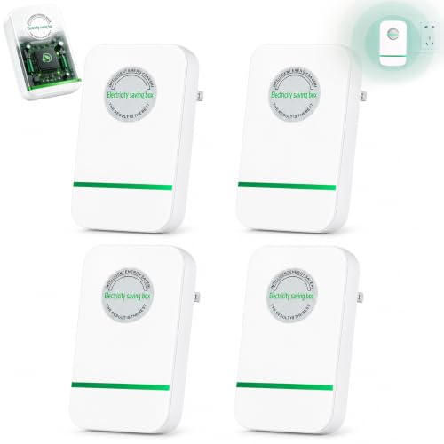 Electricity Saving Box 4 Pack, Outlet Power Device with US Plug for Home, Office & Indoor Use