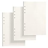 Skycase A6 Gepunktet Papier [3 Packungen],Refill Papier [135 Blatt/270 Seiten],6 Löcher Lose Blätter,Refill Papier,Nachfüllpapier für Filofax,Ringbücher,Notizen,Skizze,Einsätze (Gepunktet,171mm*95mm)