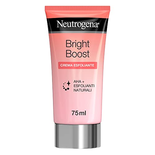 Neutrogena, Bright Boost, Esfoliante Viso Con Aha Glicolico E Mandelico, Detergente Viso Delicato Per Detergere Ed Illuminare La Pelle, 75Ml