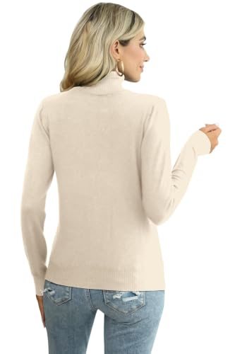 Image of SANGTREE Women's Turtleneck Sweaters Long Sleeve Pullover Tops | Breathable Lightweitht Fabric| Fall Winter Fashion Outfits| Perfect for Daily,Office,Vacations,Holiday,Family Gatherings Etc.