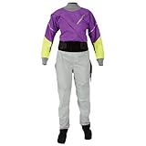 Drysuit Women's Kayaking Drysuits 3 Layers Waterproof Material Fabric Surfing Rafting Diving One Pieces(PURPLE,XXXL)