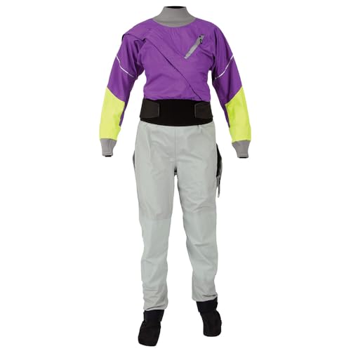 Drysuit Women's Kayaking Drysuits 3 Layers Waterproof Material Fabric Surfing Rafting Diving One Pieces(PURPLE,XXXL)
