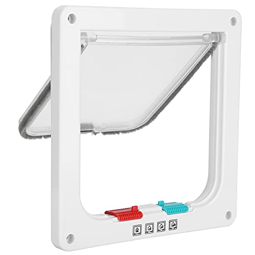 Porta de animal de estimação pequeno fechadura de gato porta de segurança porta flip de plástico peq